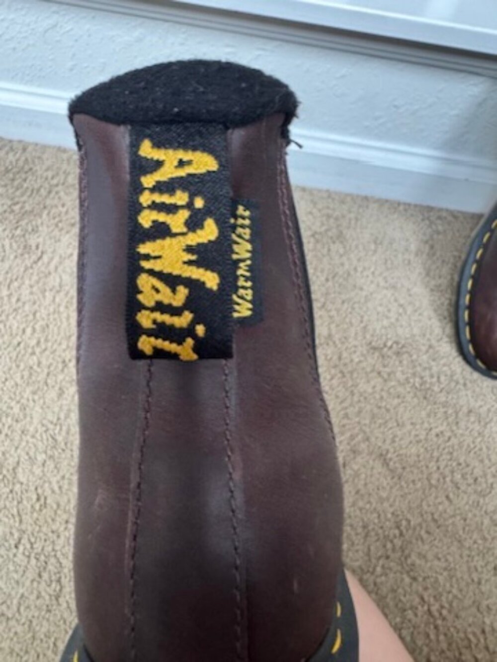 "Doc" Dr. Martens Brown Chelsea Boot with Warm Wair - US Men's 8, Women's 9 - Picture 4 of 8